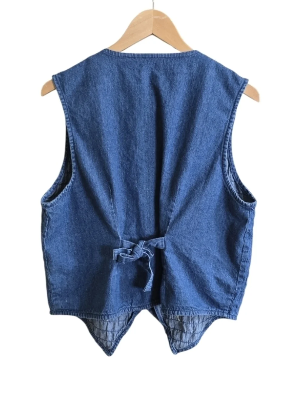 Vintage Bobbie Brooks Denim Cottagecore/Grannycore Floral Vest. Size Large - Picture 5 of 7